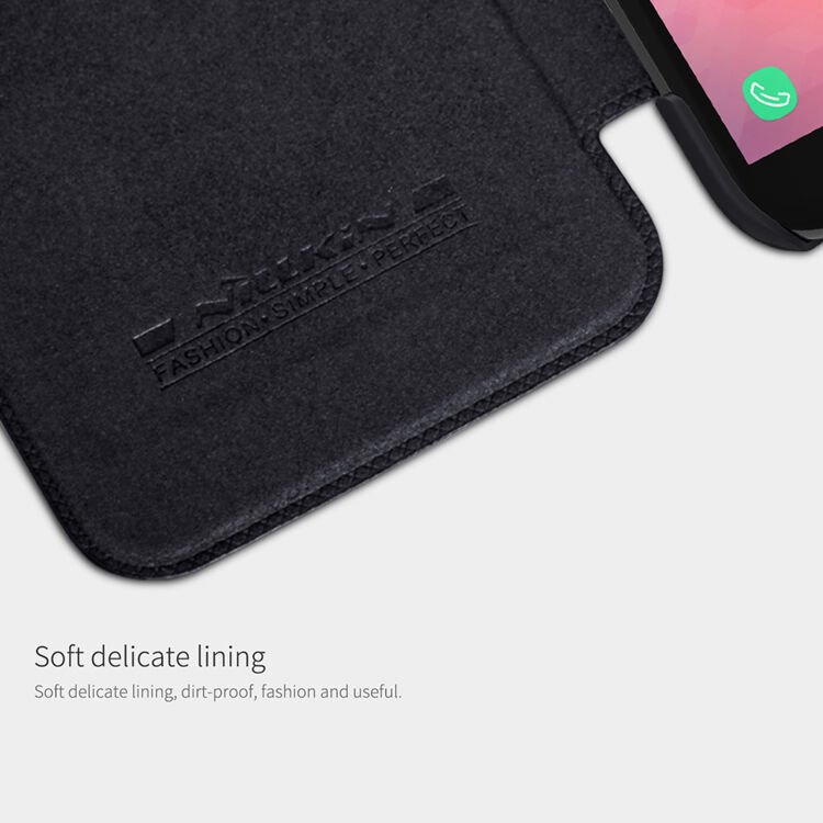 Nillkin Qin bőr flip cover tok Samsung Galaxy A6 (2018) - barna