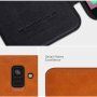 Nillkin Qin bőr flip cover tok Samsung Galaxy A6 (2018) - fekete