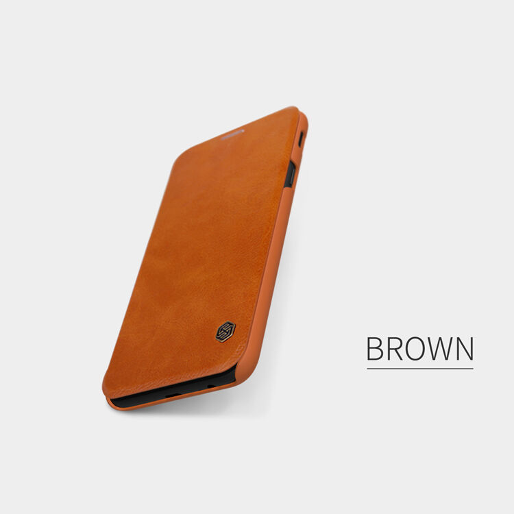 Nillkin Qin bőr flip cover tok Samsung Galaxy A6 (2018) - fekete