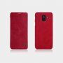 Nillkin Qin bőr flip cover tok Samsung Galaxy A6 (2018) - fekete
