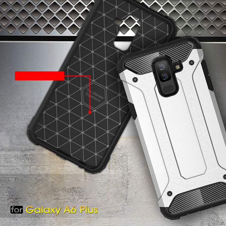 Szuper tartós Armor tok Samsung Galaxy A6 Plus (2018) - rózsaszín-arany