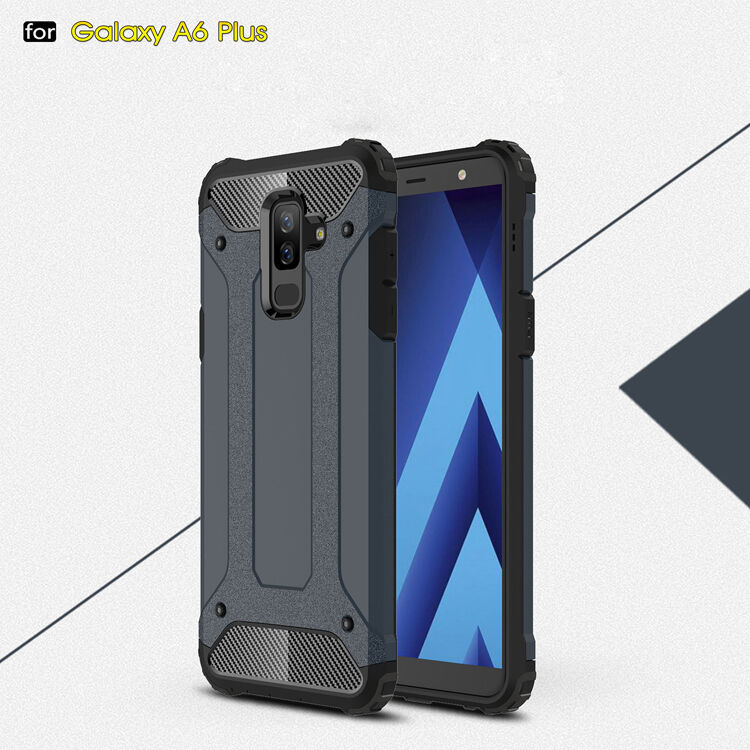 Szuper tartós Armor tok Samsung Galaxy A6 Plus (2018) - rózsaszín-arany