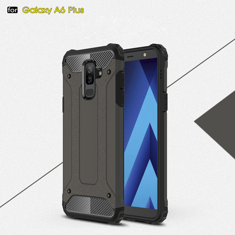 Szuper tartós Armor tok Samsung Galaxy A6 Plus (2018) - rózsaszín-arany