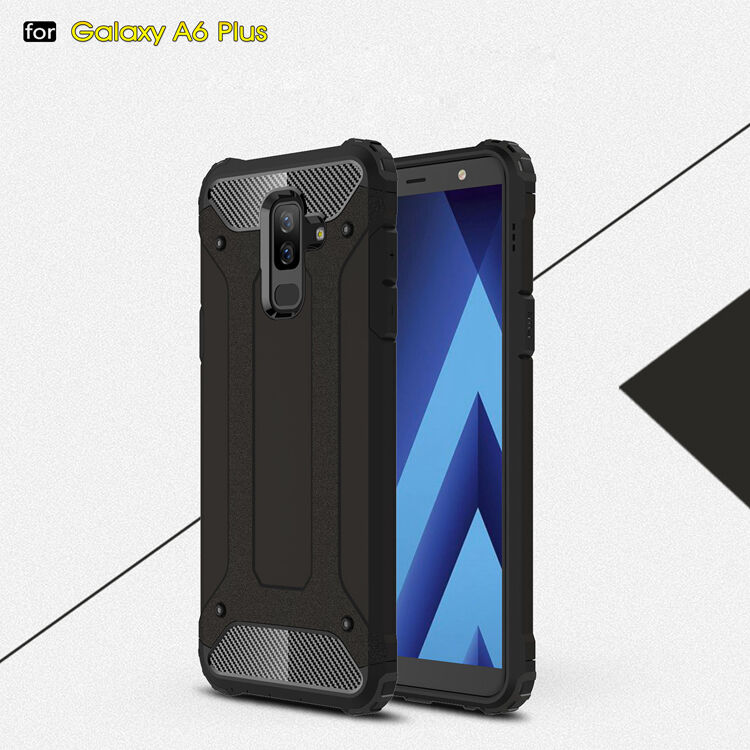 Szuper tartós Armor tok Samsung Galaxy A6 Plus (2018) - rózsaszín-arany