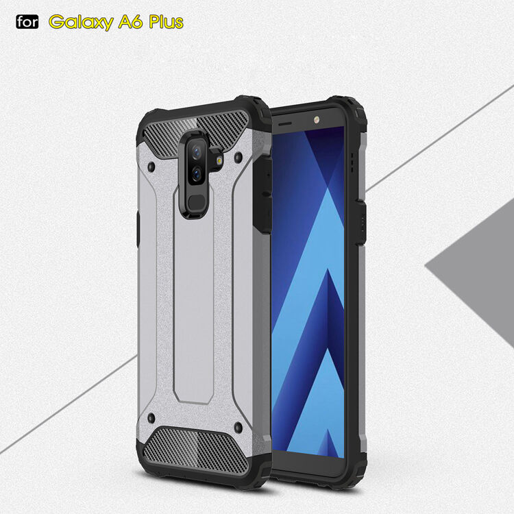 Szuper tartós Armor tok Samsung Galaxy A6 Plus (2018) - rózsaszín-arany