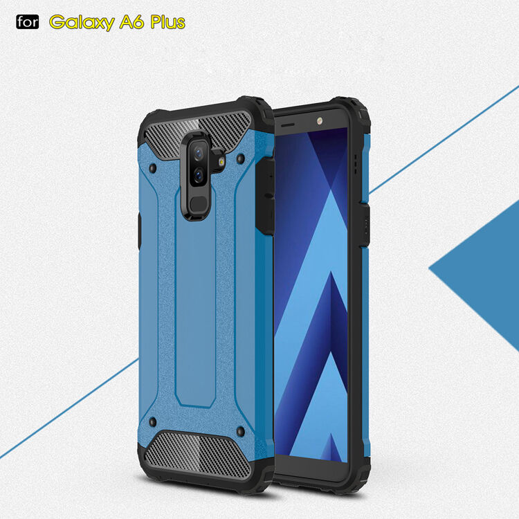 Szuper tartós Armor tok Samsung Galaxy A6 Plus (2018) - rózsaszín-arany