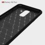 Műanyag tok csiszolt textúrával Samsung Galaxy A6 Plus (2018) - piros
