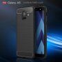Műanyag tok csiszolt textúrával Samsung Galaxy A6 (2018) - fekete