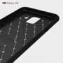 Műanyag tok csiszolt textúrával Samsung Galaxy A6 (2018) - fekete
