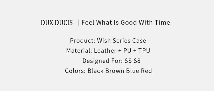 Dux Ducis Wish flip cover tok Samsung Galaxy S8 - piros
