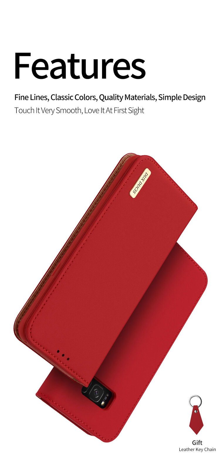 Dux Ducis Wish flip cover tok Samsung Galaxy S8 - fekete