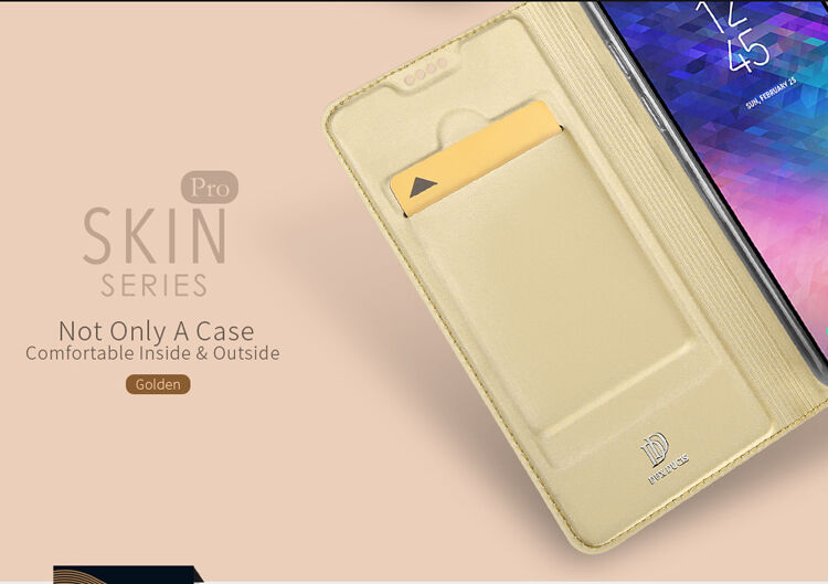 Dux Ducis Skin Pro flip cover tok Samsung Galaxy A6 Plus (2018) - sötétkék