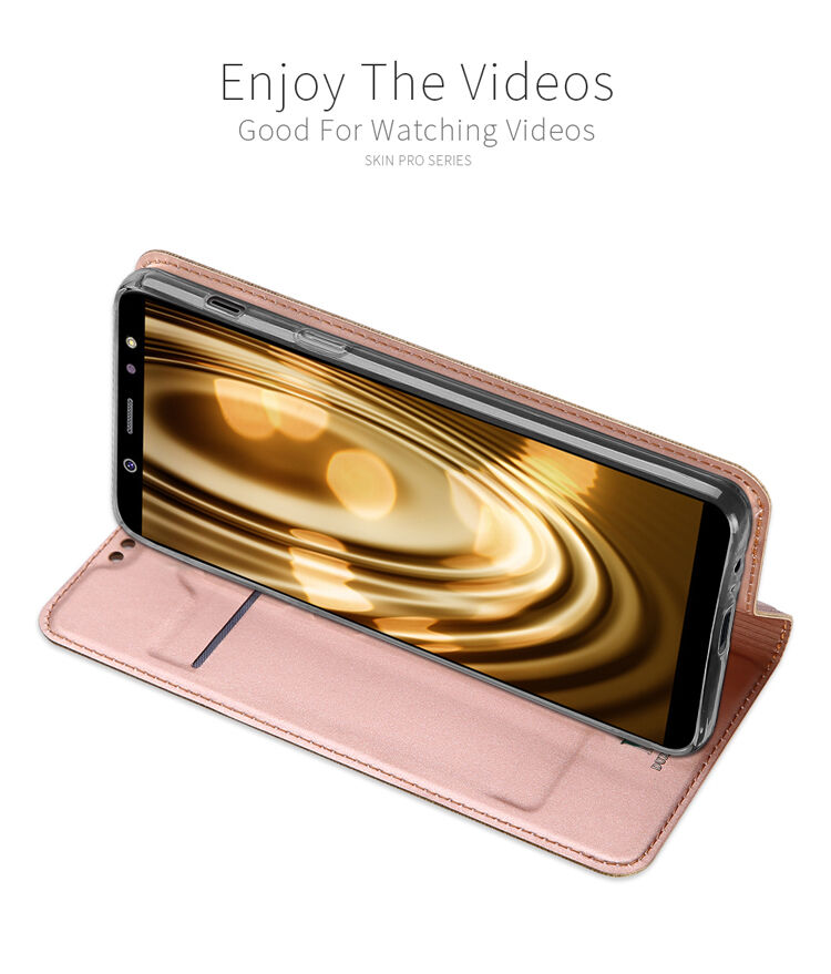 Dux Ducis Skin Pro flip cover tok Samsung Galaxy A6 Plus (2018) - sötétkék
