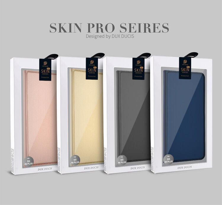 Dux Ducis Skin Pro flip cover tok Samsung Galaxy A6 Plus (2018) - szürke Dux Ducis Skin Pro flip cover tok Samsung Galaxy A6 Plus (2018) - szürke
