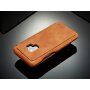 LC.Imeeke bőr flip cover tok Samsung Galaxy S9 - barna
