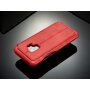 LC.Imeeke bőr flip cover tok Samsung Galaxy S9 - barna