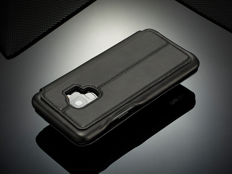 LC.Imeeke bőr flip cover tok Samsung Galaxy S9 - barna