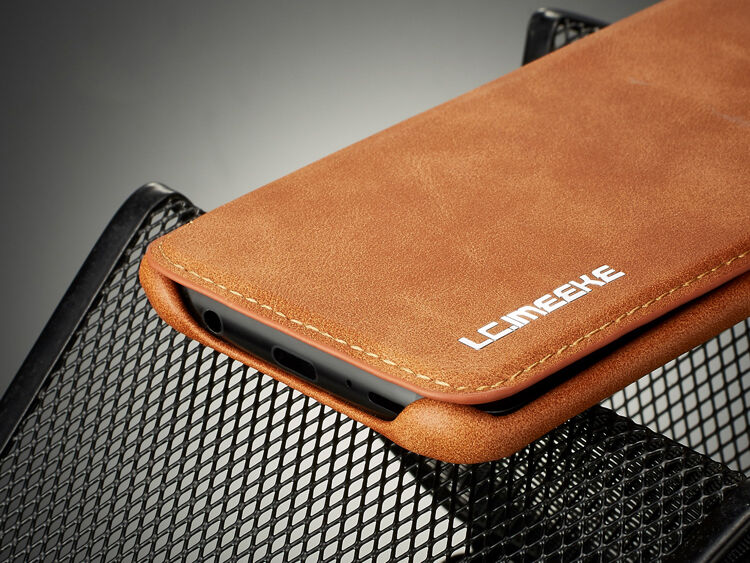 LC.Imeeke bőr flip cover tok Samsung Galaxy S9 - barna LC.Imeeke bőr flip cover tok Samsung Galaxy S9 - barna