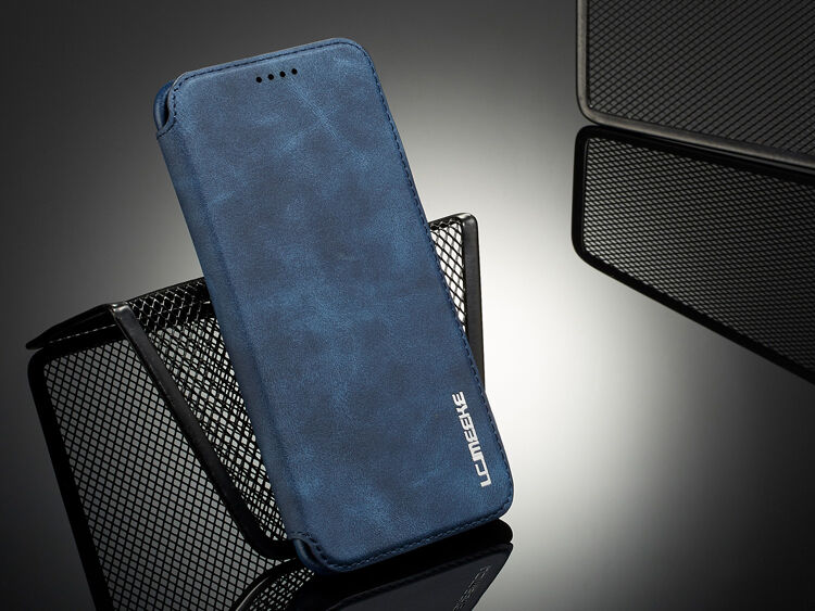 LC.Imeeke bőr flip cover tok Samsung Galaxy S9 - piros