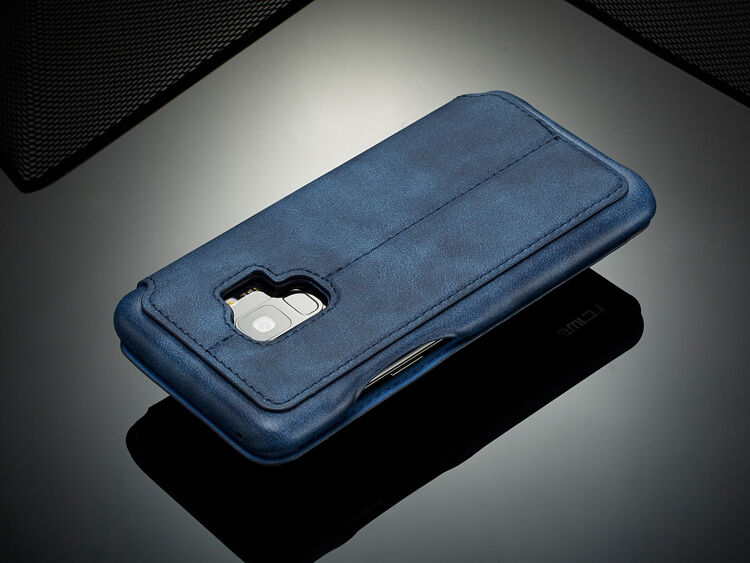 LC.Imeeke bőr flip cover tok Samsung Galaxy S9 - piros