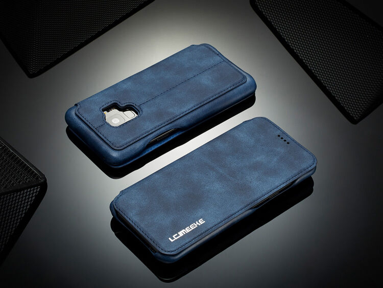 LC.Imeeke bőr flip cover tok Samsung Galaxy S9 - piros