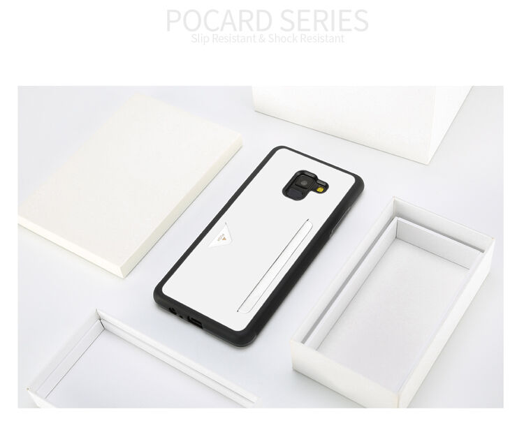 Dux Ducis Pocard bőr tok Samsung Galaxy A8 Plus (2018) - fehér