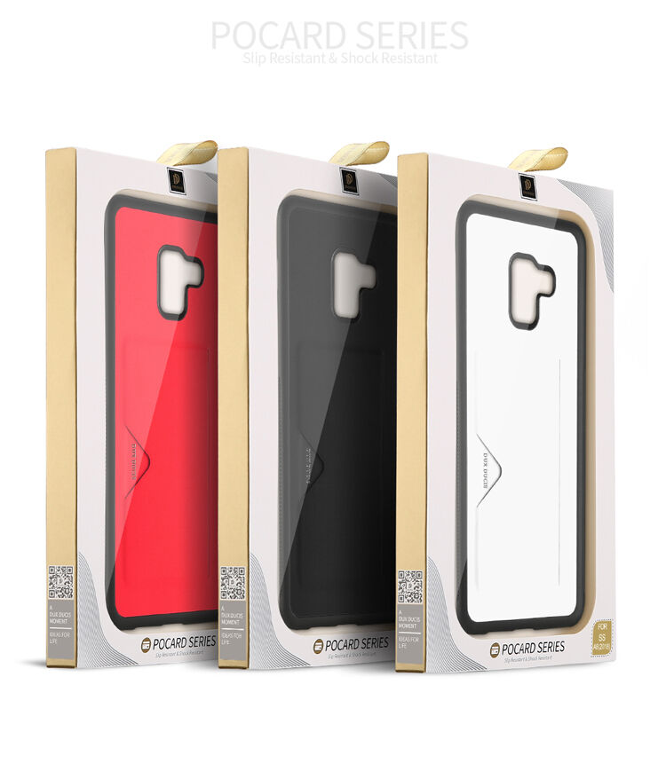 Dux Ducis Pocard bőr tok Samsung Galaxy A8 (2018) - fehér Dux Ducis Pocard bőr tok Samsung Galaxy A8 (2018) - fehér