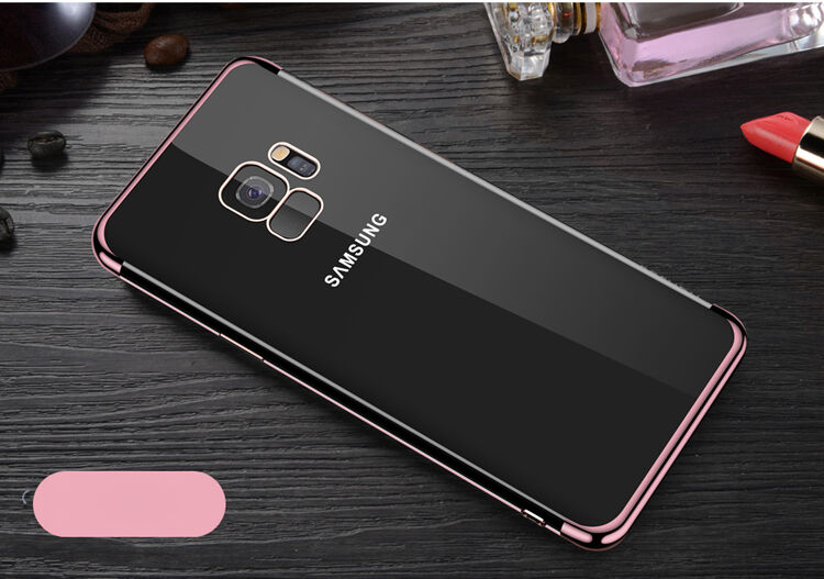 Sulada műanyag átlátszó tok kerettel Samsung Galaxy S9 - fekete