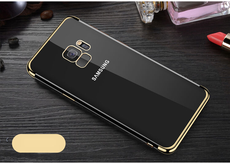 Sulada műanyag átlátszó tok kerettel Samsung Galaxy S9 - fekete