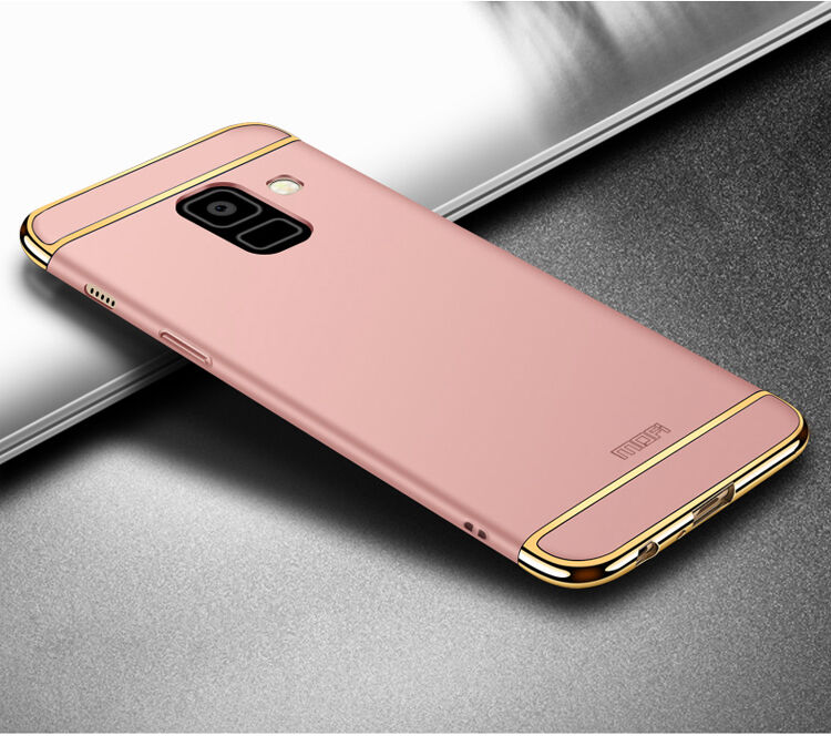 Mofi műanyag tok Samsung Galaxy A8 Plus (2018) - rózsaszín-arany