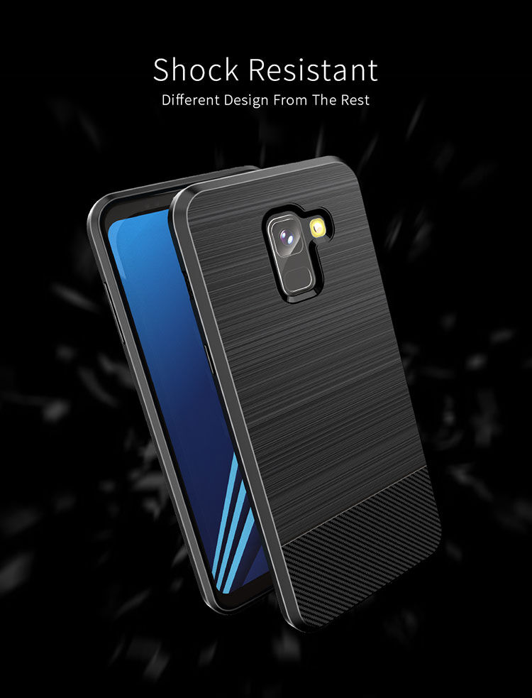 Dux Ducis S tok csiszolt textúrával Samsung Galaxy A8 Plus (2018) - kék