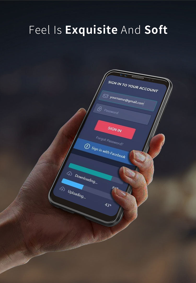 Dux Ducis S tok csiszolt textúrával Samsung Galaxy A8 Plus (2018) - kék