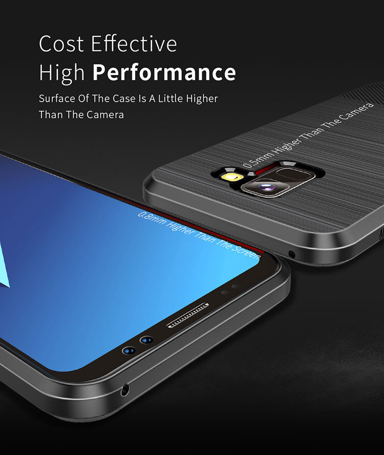 Dux Ducis S tok csiszolt textúrával Samsung Galaxy A8 Plus (2018) - kék