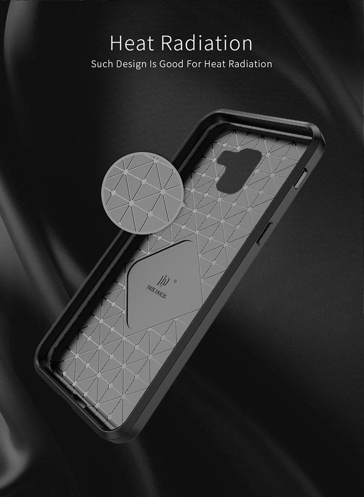 Dux Ducis S tok csiszolt textúrával Samsung Galaxy A8 Plus (2018) - kék