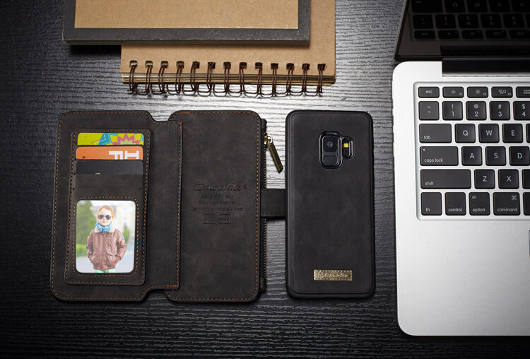 Caseme 2 az egyben pénztárcás tok Samsung Galaxy S9 - piros