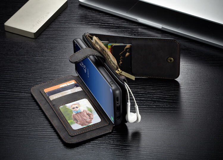 Caseme 2 az egyben pénztárcás tok Samsung Galaxy S9 - piros