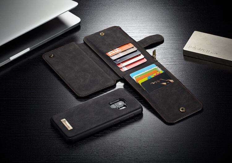 Caseme 2 az egyben pénztárcás tok Samsung Galaxy S9 - piros