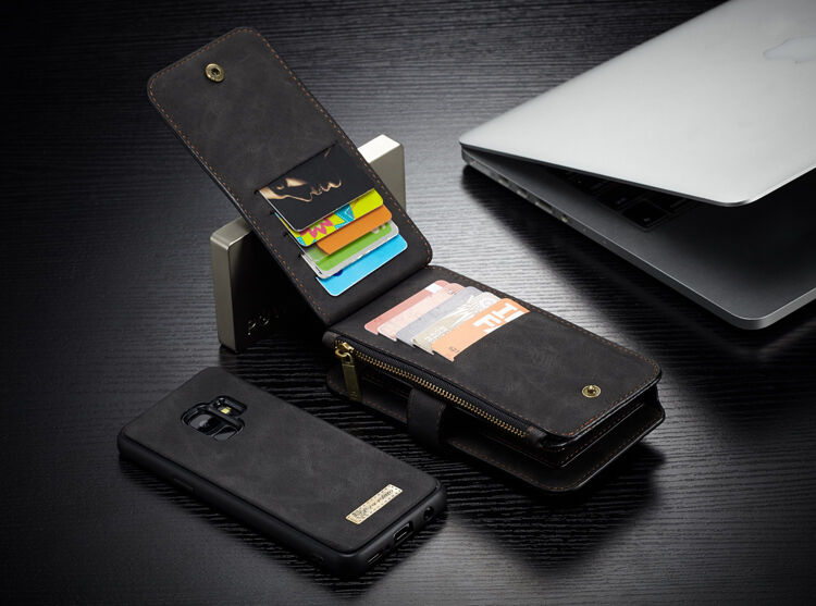 Caseme 2 az egyben pénztárcás tok Samsung Galaxy S9 - piros