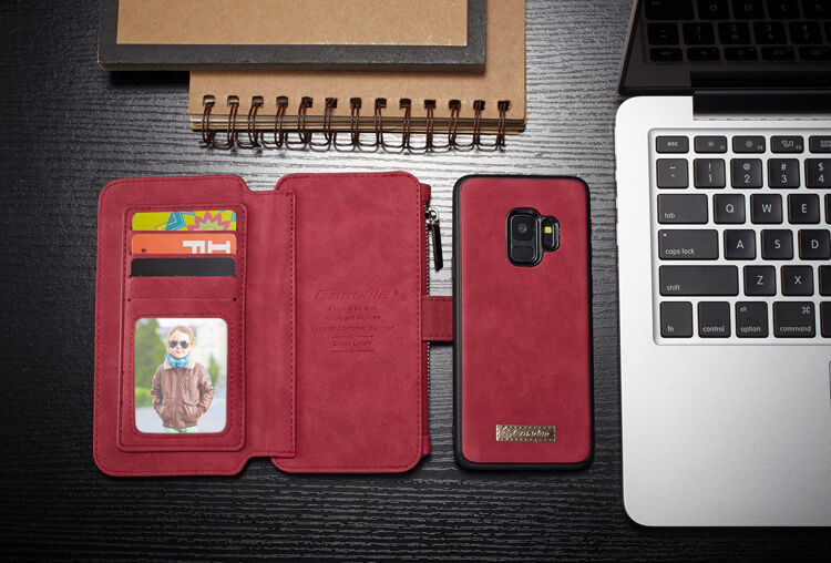 Caseme 2 az egyben pénztárcás tok Samsung Galaxy S9 - fekete