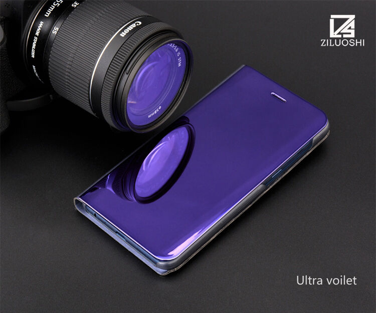 Tükrös fémezett tok Samsung Galaxy A8 Plus (2018) - fekete