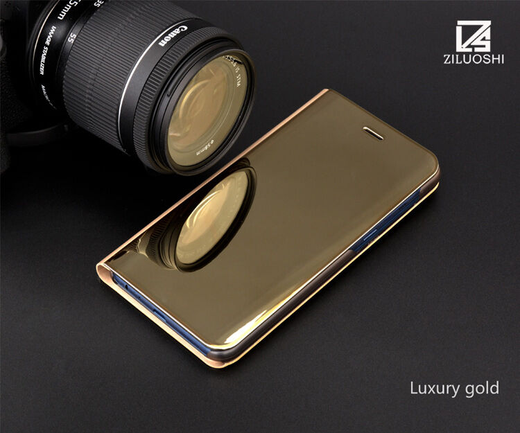 Tükrös fémezett tok Samsung Galaxy A8 Plus (2018) - fekete