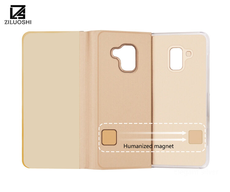 Tükrös fémezett tok Samsung Galaxy A8 Plus (2018) - fekete