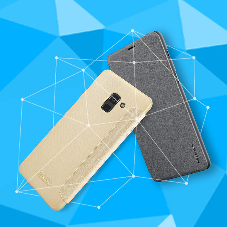 Nillkin Sparkle flip cover tok Samsung Galaxy A8 (2018) - arany