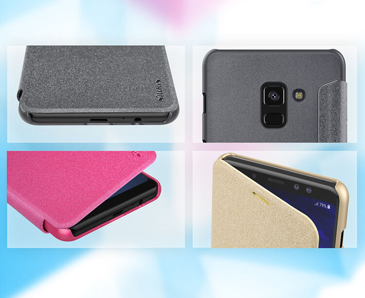 Nillkin Sparkle flip cover tok Samsung Galaxy A8 (2018) - arany