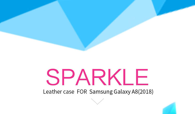Nillkin Sparkle flip cover tok Samsung Galaxy A8 (2018) - szürke