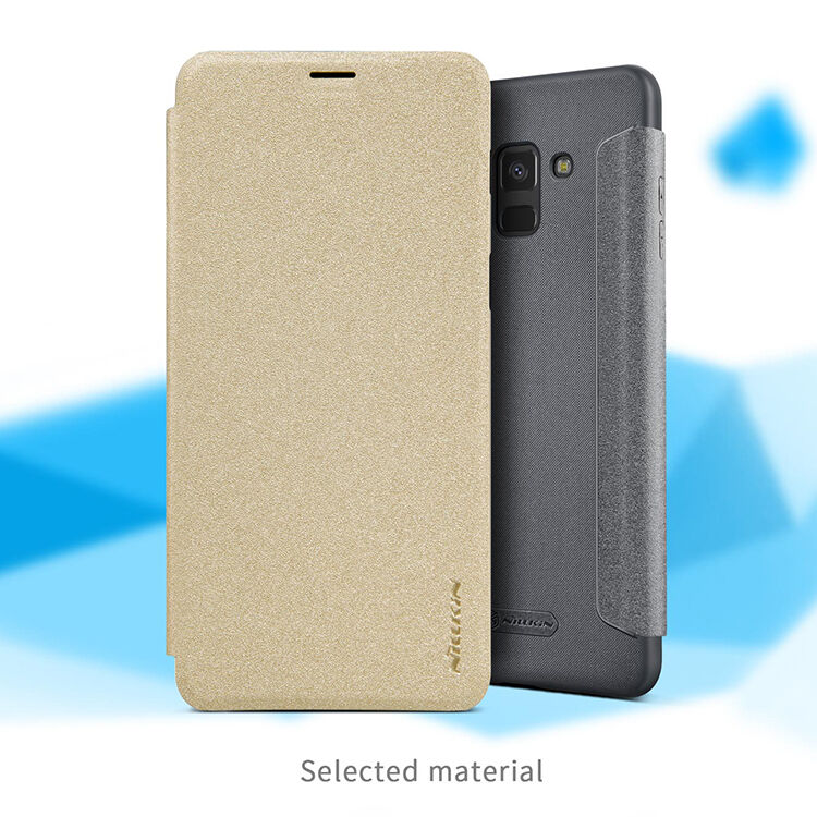Nillkin Sparkle flip cover tok Samsung Galaxy A8 (2018) - szürke