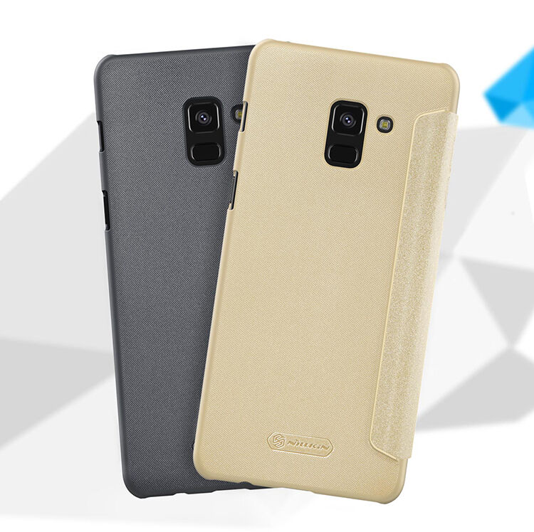 Nillkin Sparkle flip cover tok Samsung Galaxy A8 (2018) - szürke