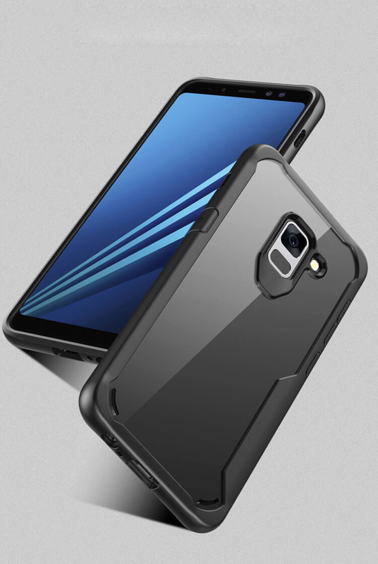 Ütésálló műanyag tok Samsung Galaxy A8 Plus (2018) - szürke