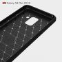 Műanyag tok csiszolt textúrával Samsung Galaxy A8 Plus (2018) - sötétkék