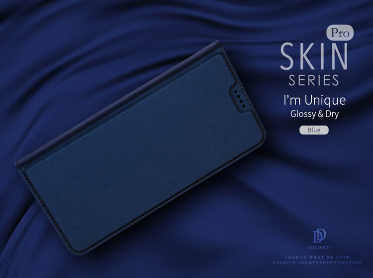 Dux Ducis Skin Pro flip cover tok Samsung Galaxy A8 Plus (2018) - sötétkék